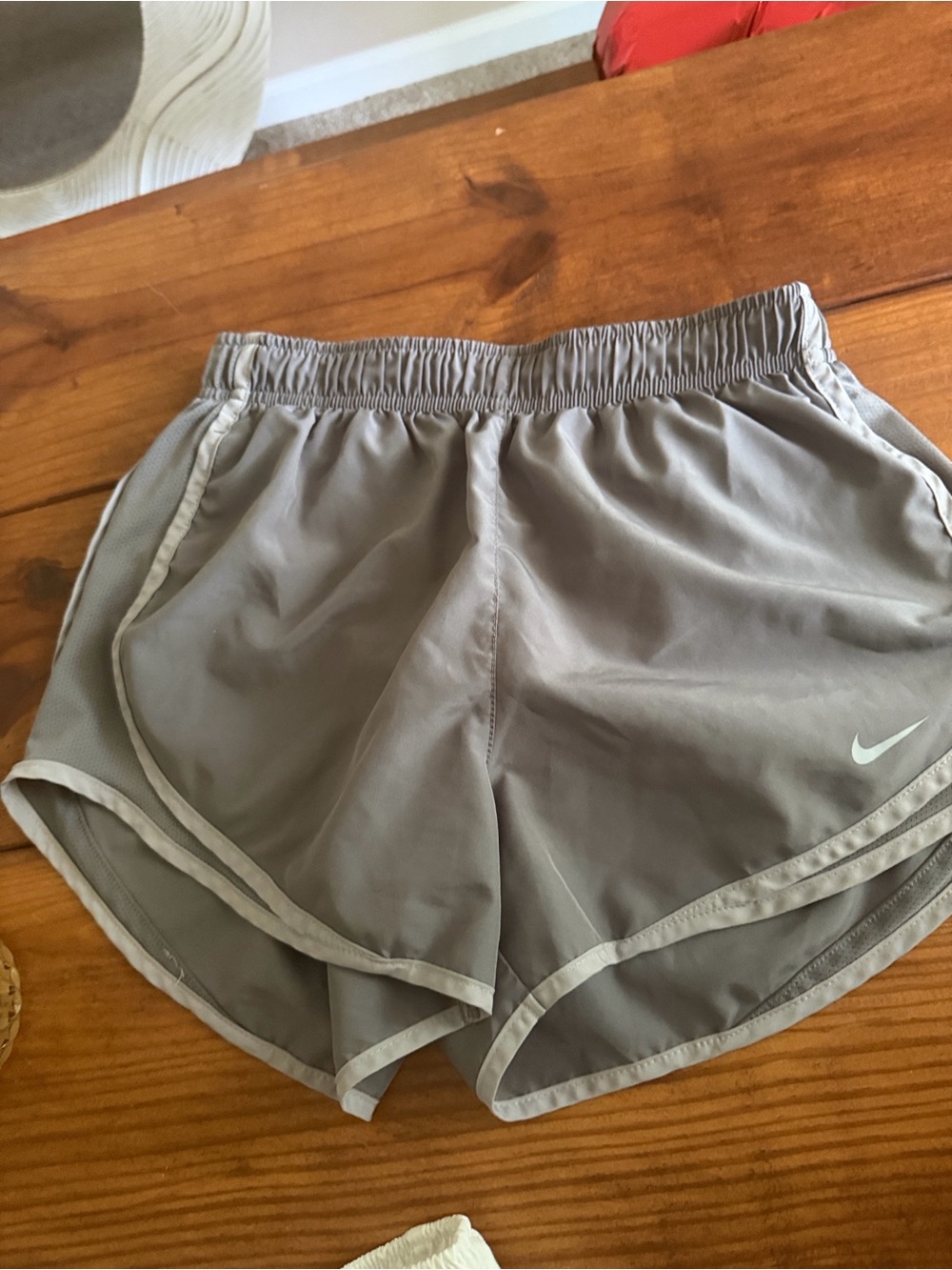 Nike Women's Light Gray Athletic Running Shorts